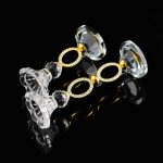 Bougeoir en cristal au design raffiné doré