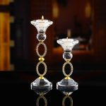 Accessoire de décoration : bougeoir en cristal