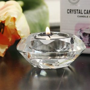 Bougeoir Cristal - Diamant, élégant et lumineux pour votre décoration