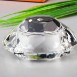 Bougeoir en cristal, forme de diamant, parfait pour les ambiances raffinées