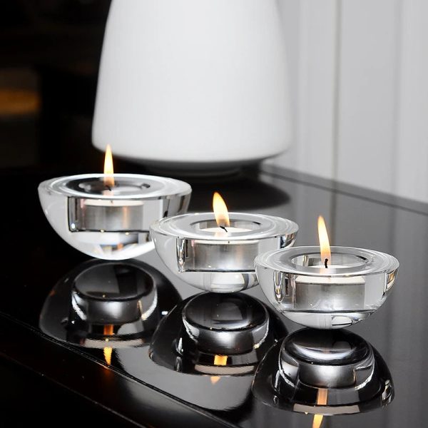 Bougeoir Cristal Dôme élégant pour décoration intérieure