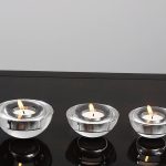 Bougeoir en cristal au design dôme moderne