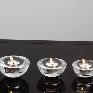 Bougeoir en cristal au design dôme moderne