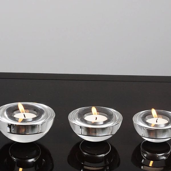 Bougeoir en cristal au design dôme moderne