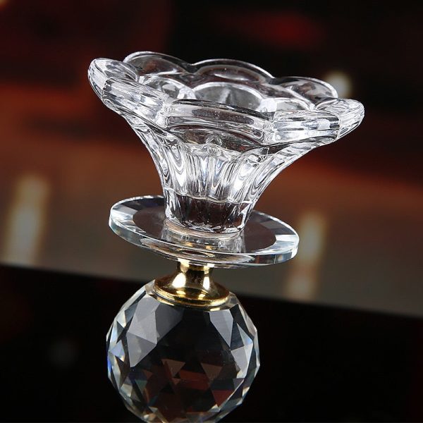 Accessoire décoratif en cristal, bougeoir en forme de fleur