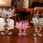 Accessoire en cristal, bougeoir lotus pour une ambiance raffinée