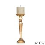 Bougeoir élégant en cristal, style minimaliste