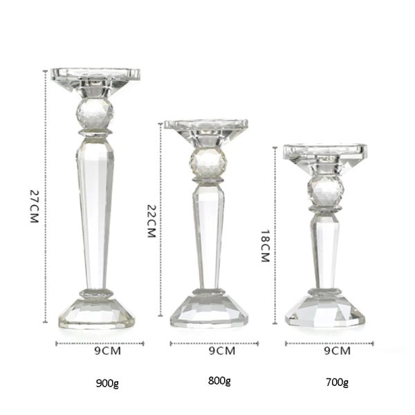 Bougeoir en cristal pour éclairage doux et romantique