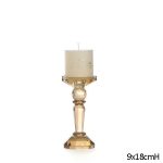 Bougeoir design fuselé en cristal transparent