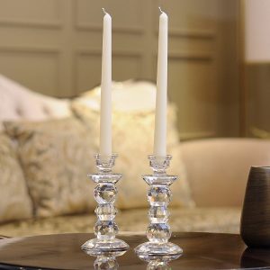 Accessoire de table bougeoir en cristal chic et moderne