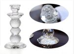 Élégant bougeoir en cristal pour soirées et dîners