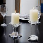 Bougeoir en cristal au design moderne et raffiné