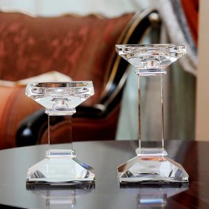 Accessoire déco : Bougeoir Cristal au pied carré