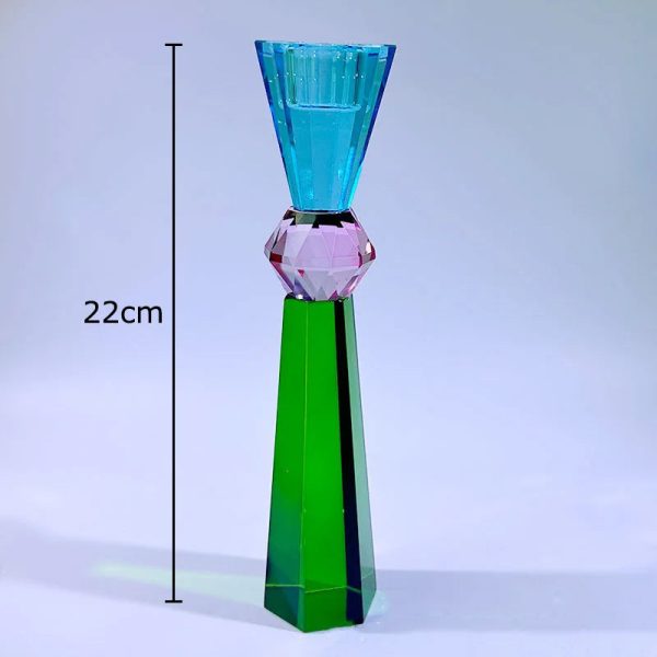 Élégant bougeoir en cristal pour table moderne