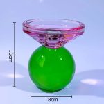 Bougeoir en verre au style seventies pour intérieur stylé