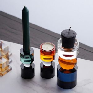 Bougeoir Cristal Vintage élégant pour décoration intérieure