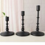 Set de 3 bougeoirs noirs pour ambiances chaleureuses