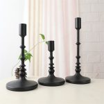 Bougeoirs de table noirs, parfaits pour toutes occasions