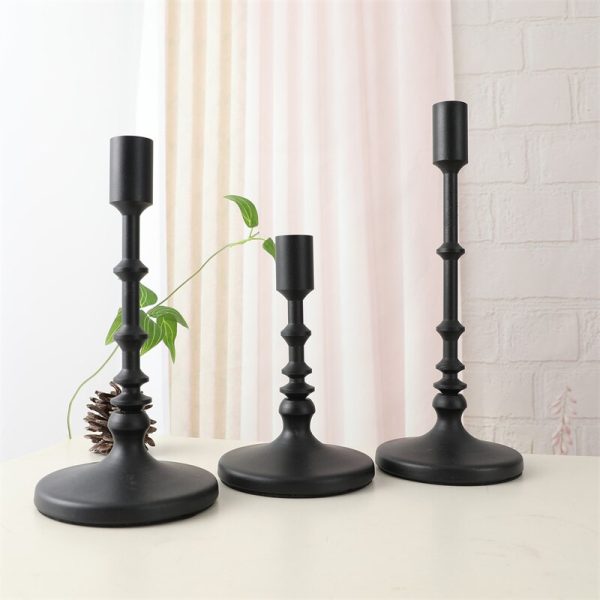 Bougeoirs de table noirs, parfaits pour toutes occasions
