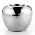 Accessoire déco : bougeoirs en design pomme argentée