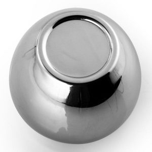 Set de bougeoirs au style contemporain en argent