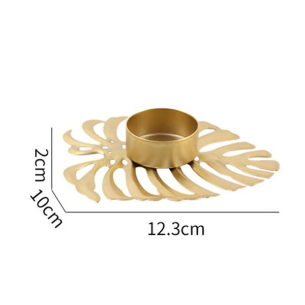 Accessoire de table doré Monstera
