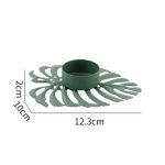 Bougeoir décoratif en or Monstera