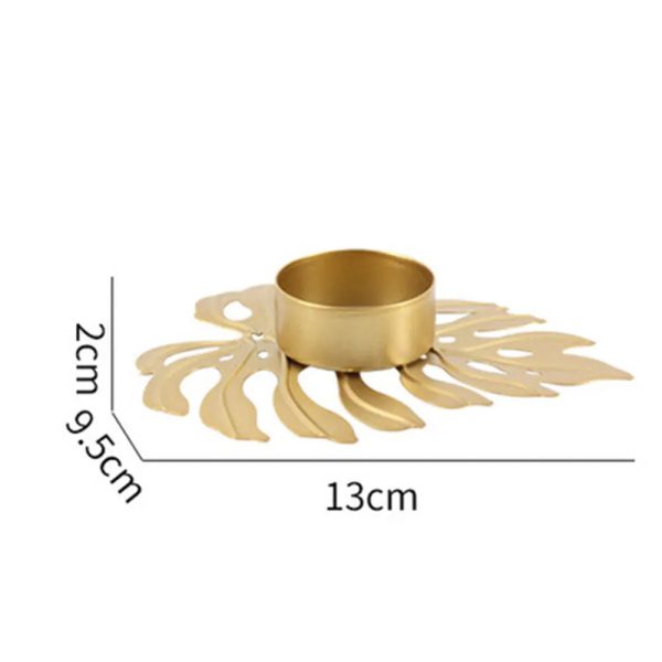 Bougeoir tendance doré en métal