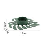 Bougeoir doré avec feuilles Monstera