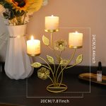 Accessoire déco : Bougeoir doré en forme de bouquet