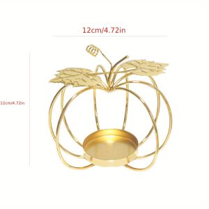 Bougeoir unique doré inspiré de la courge pour table