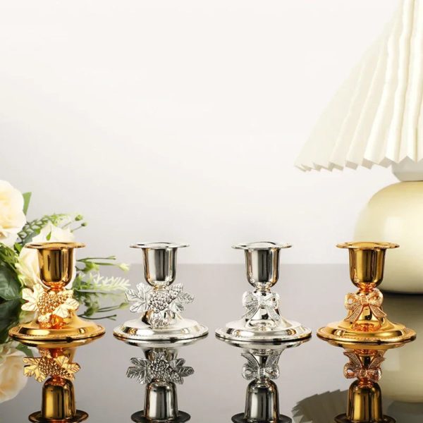 Bougeoir Doré - Flot design élégant x2