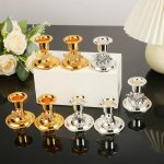 Décoration dorée, bougeoirs Flot x2