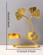 Accessoire de table doré Ginkgo, ambiance chaleureuse