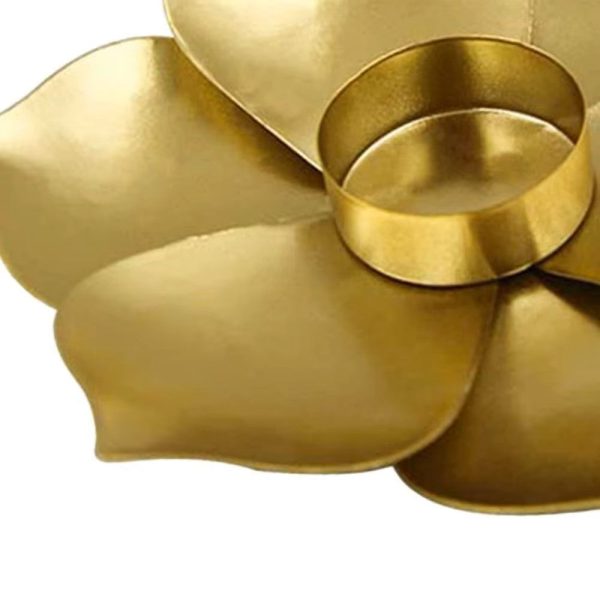 Bougeoir lotus doré pour intérieur raffiné