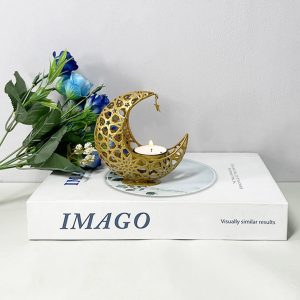 Bougeoir élégant doré pour une ambiance chaleureuse