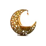 Accessoire lumineux doré, inspiré de la lune