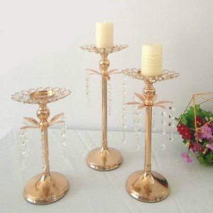 Bougeoir doré Pampille élégant pour décoration intérieure