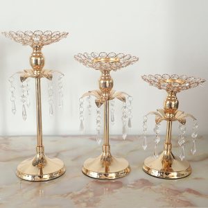 Bougeoir doré Pampille, pièce maîtresse pour votre table