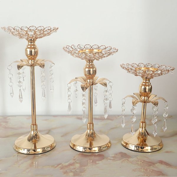 Bougeoir doré Pampille, pièce maîtresse pour votre table