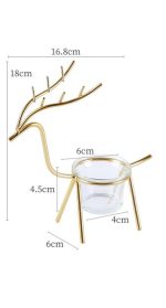 Bougeoir en forme de cerf, touche dorée pour votre déco maison