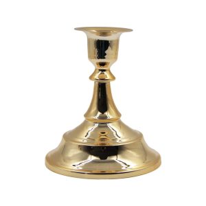 Accessoires de table : bougeoir doré, idéal pour événements spéciaux