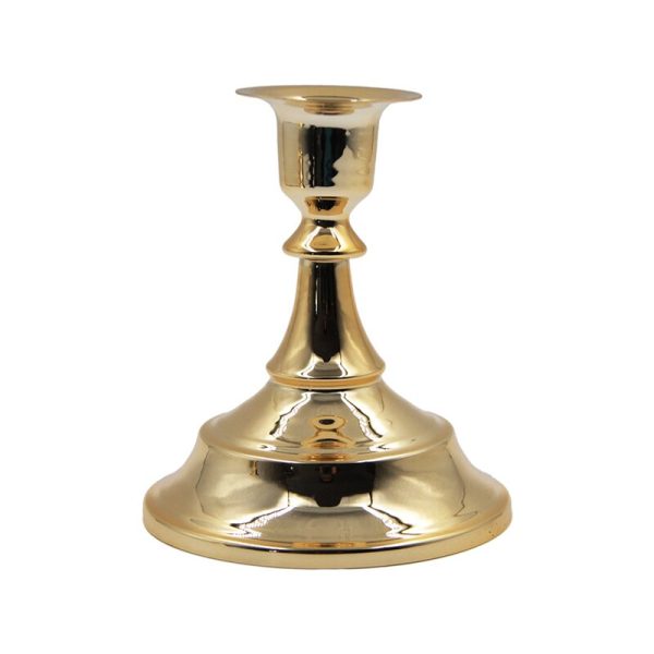 Accessoires de table : bougeoir doré, idéal pour événements spéciaux