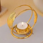 Design moderne de bougeoir doré, idéal pour la décoration