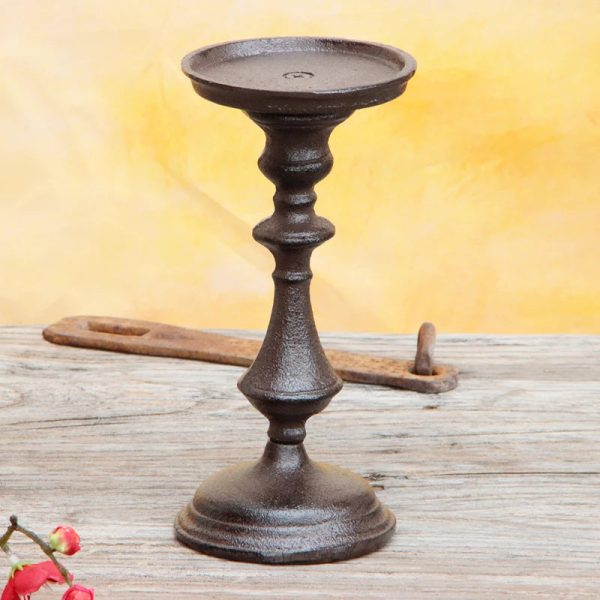 Bougeoir Noir au look vintage en Fonte