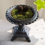 Accessoire en fer forgé, bougeoir vintage