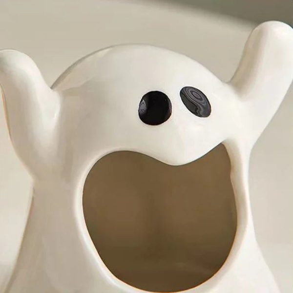 Bougeoir Halloween en céramique fantôme