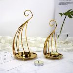 Bougeoir doré design Felouque pour une ambiance chaleureuse