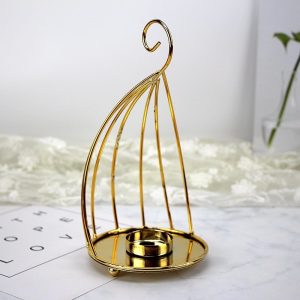 Accessoire de table : bougeoir doré Felouque chic