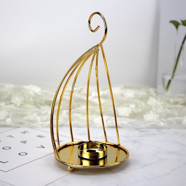 Accessoire de table : bougeoir doré Felouque chic